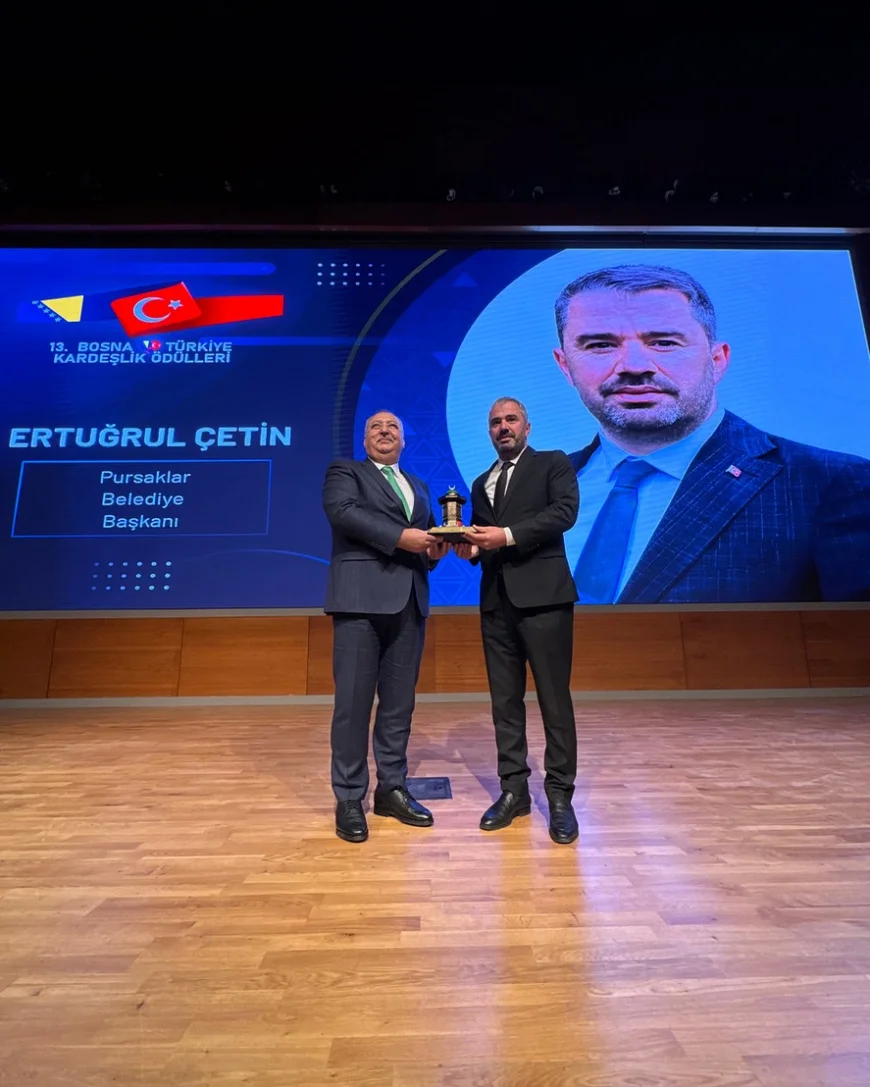 Pursaklar Mayor Ertuğrul Çetin Receives Brotherhood Award for Contributions to Bosnia-Turkey Relations